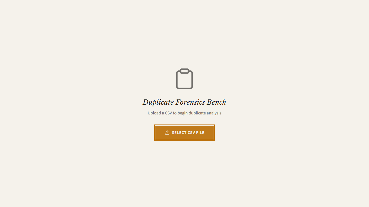 Duplicate forensics bench